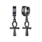 Black Ankh Earrings
